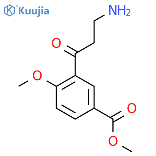 methyl 3-(3-aminopropanoyl)-4-methoxybenzoate structure