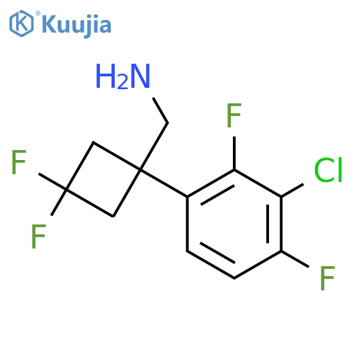 1-(3-chloro-2,4-difluorophenyl)-3,3-difluorocyclobutylmethanamine structure