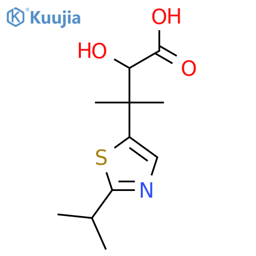 2-hydroxy-3-methyl-3-2-(propan-2-yl)-1,3-thiazol-5-ylbutanoic acid structure