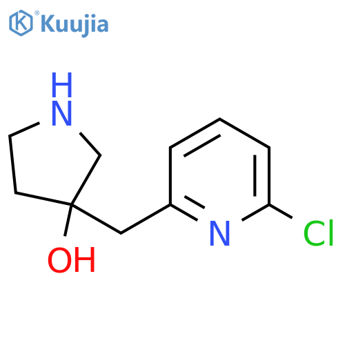 3-(6-chloropyridin-2-yl)methylpyrrolidin-3-ol structure