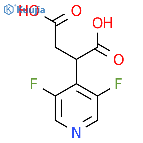 2-(3,5-difluoropyridin-4-yl)butanedioic acid structure