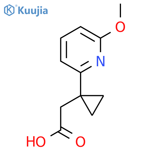 2-1-(6-methoxypyridin-2-yl)cyclopropylacetic acid structure