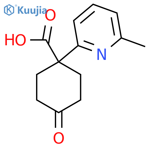 1-(6-methylpyridin-2-yl)-4-oxocyclohexane-1-carboxylic acid structure