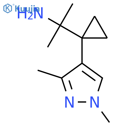 2-1-(1,3-dimethyl-1H-pyrazol-4-yl)cyclopropylpropan-2-amine structure