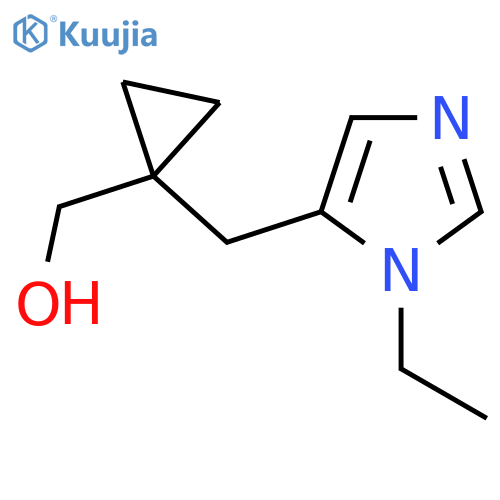 {1-(1-ethyl-1H-imidazol-5-yl)methylcyclopropyl}methanol structure