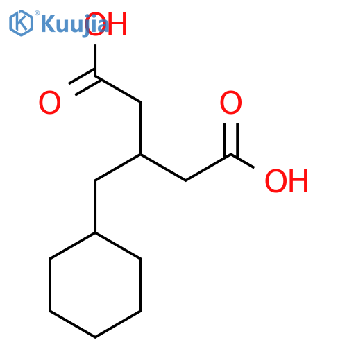 3-(cyclohexylmethyl)pentanedioic acid structure