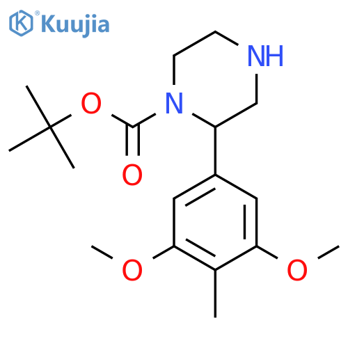 tert-butyl 2-(3,5-dimethoxy-4-methylphenyl)piperazine-1-carboxylate structure