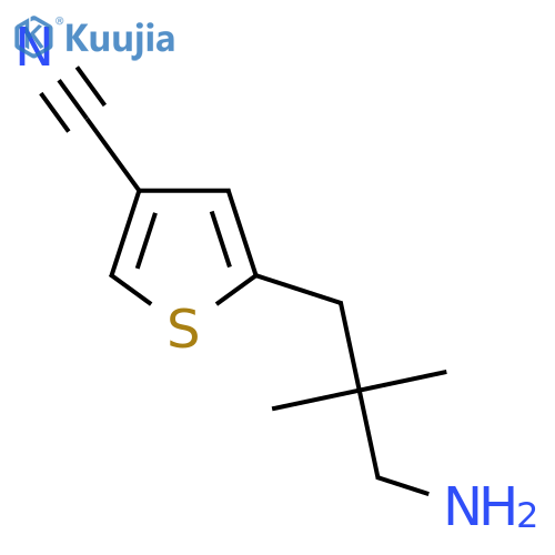 5-(3-amino-2,2-dimethylpropyl)thiophene-3-carbonitrile structure