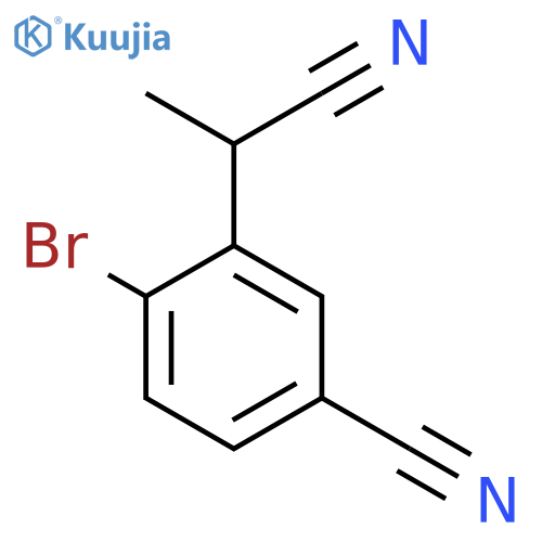 4-bromo-3-(1-cyanoethyl)benzonitrile structure