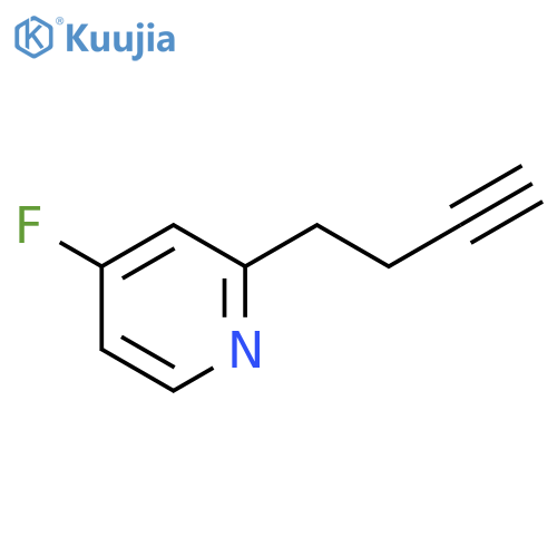 2-(but-3-yn-1-yl)-4-fluoropyridine structure