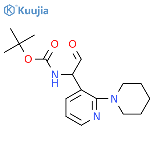 tert-butyl N-{2-oxo-1-2-(piperidin-1-yl)pyridin-3-ylethyl}carbamate structure