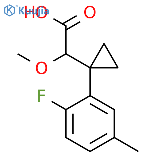 2-1-(2-fluoro-5-methylphenyl)cyclopropyl-2-methoxyacetic acid structure