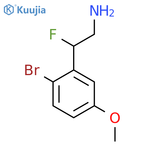 2-(2-bromo-5-methoxyphenyl)-2-fluoroethan-1-amine structure