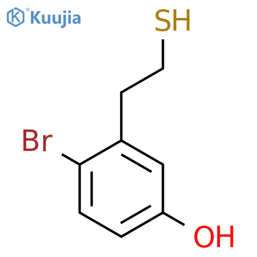 4-bromo-3-(2-sulfanylethyl)phenol structure