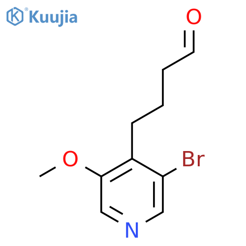 4-(3-bromo-5-methoxypyridin-4-yl)butanal structure