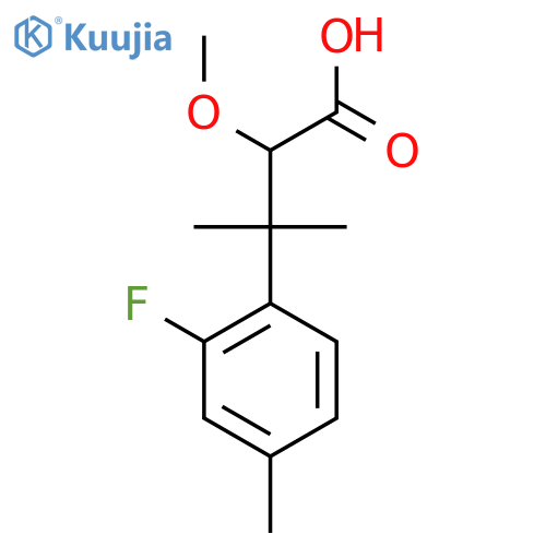 3-(2-fluoro-4-methylphenyl)-2-methoxy-3-methylbutanoic acid structure
