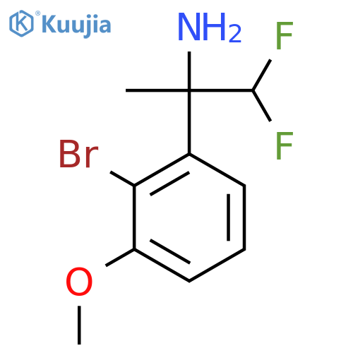2-(2-bromo-3-methoxyphenyl)-1,1-difluoropropan-2-amine structure