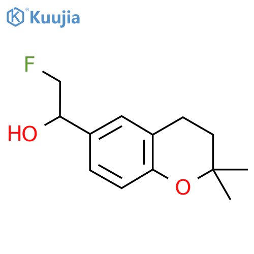 1-(2,2-dimethyl-3,4-dihydro-2H-1-benzopyran-6-yl)-2-fluoroethan-1-ol structure