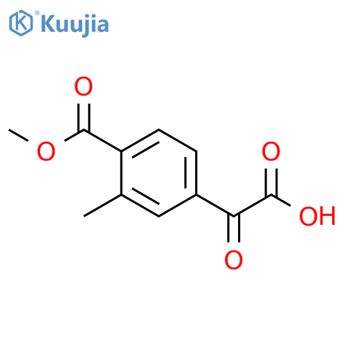2-4-(methoxycarbonyl)-3-methylphenyl-2-oxoacetic acid structure