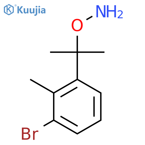 O-2-(3-bromo-2-methylphenyl)propan-2-ylhydroxylamine structure