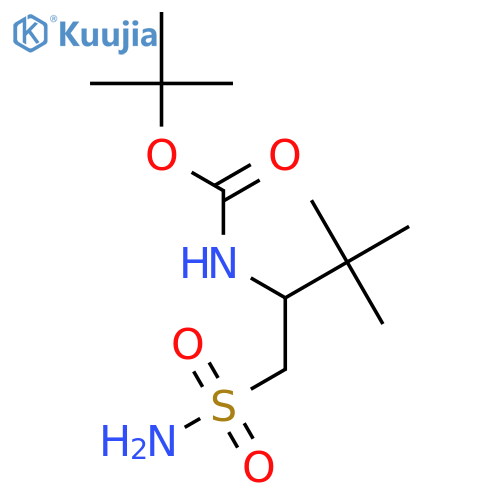 tert-butyl N-(3,3-dimethyl-1-sulfamoylbutan-2-yl)carbamate structure