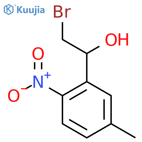 2-bromo-1-(5-methyl-2-nitrophenyl)ethan-1-ol structure