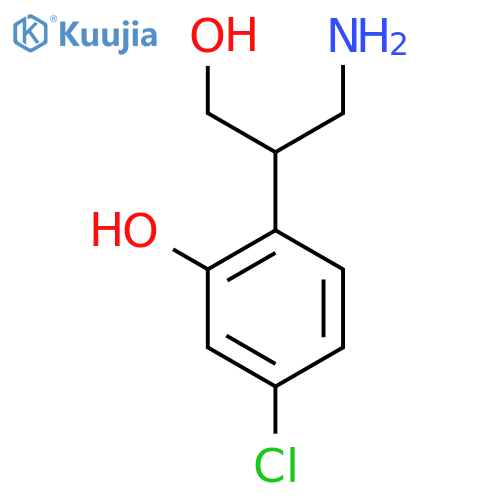 2-(1-amino-3-hydroxypropan-2-yl)-5-chlorophenol structure