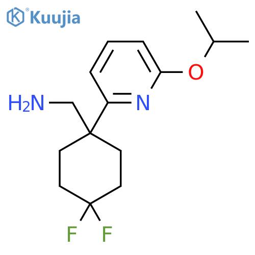 {4,4-difluoro-1-6-(propan-2-yloxy)pyridin-2-ylcyclohexyl}methanamine structure