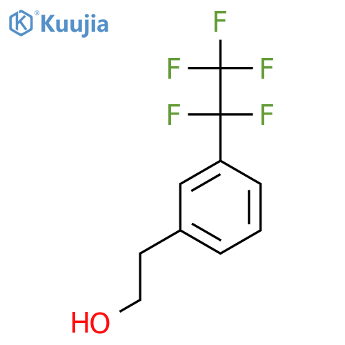 2-3-(pentafluoroethyl)phenylethan-1-ol structure