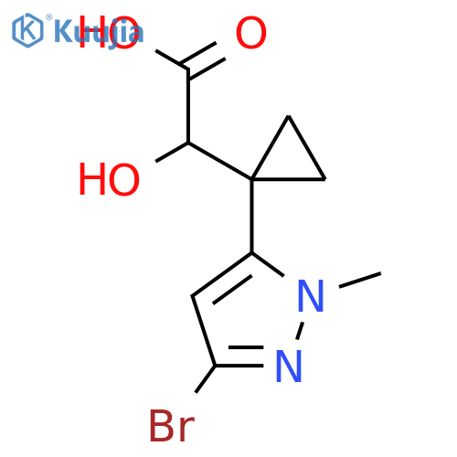 2-1-(3-bromo-1-methyl-1H-pyrazol-5-yl)cyclopropyl-2-hydroxyacetic acid structure
