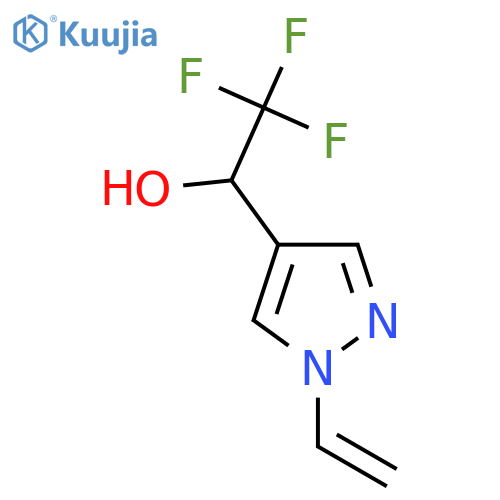 1-(1-ethenyl-1H-pyrazol-4-yl)-2,2,2-trifluoroethan-1-ol structure
