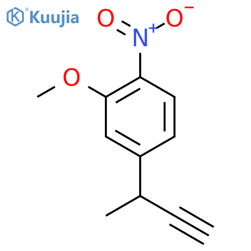 4-(but-3-yn-2-yl)-2-methoxy-1-nitrobenzene structure