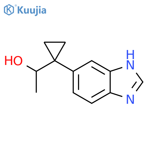 1-1-(1H-1,3-benzodiazol-5-yl)cyclopropylethan-1-ol structure