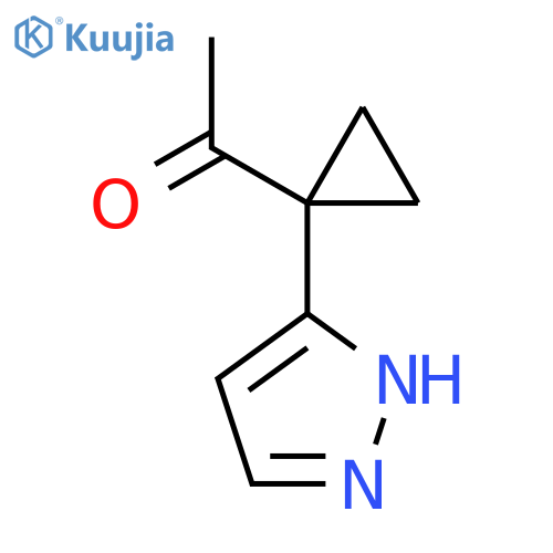 1-1-(1H-pyrazol-3-yl)cyclopropylethan-1-one structure