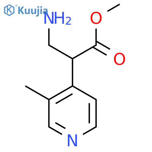 methyl 3-amino-2-(3-methylpyridin-4-yl)propanoate structure