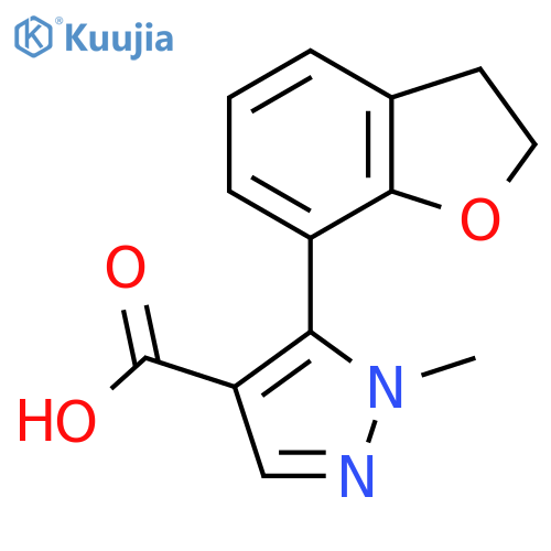 5-(2,3-dihydro-1-benzofuran-7-yl)-1-methyl-1H-pyrazole-4-carboxylic acid structure