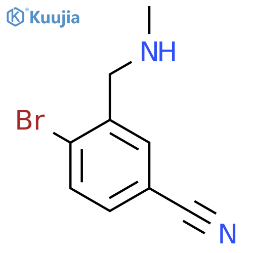 4-bromo-3-(methylamino)methylbenzonitrile structure
