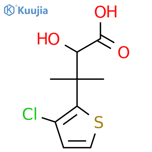 3-(3-chlorothiophen-2-yl)-2-hydroxy-3-methylbutanoic acid structure