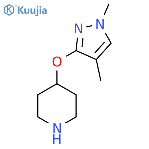4-(1,4-dimethyl-1H-pyrazol-3-yl)oxypiperidine structure