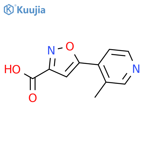 5-(3-methylpyridin-4-yl)-1,2-oxazole-3-carboxylic acid structure