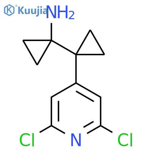 1-1-(2,6-dichloropyridin-4-yl)cyclopropylcyclopropan-1-amine structure