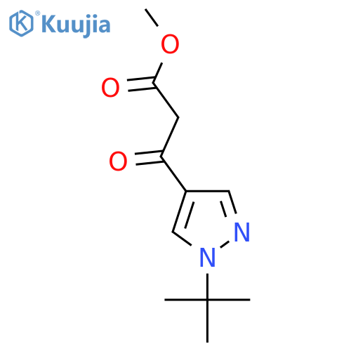 methyl 3-(1-tert-butyl-1H-pyrazol-4-yl)-3-oxopropanoate structure