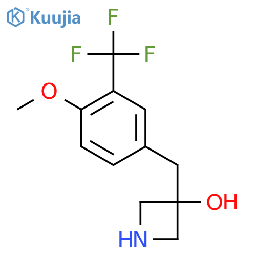 3-{4-methoxy-3-(trifluoromethyl)phenylmethyl}azetidin-3-ol structure