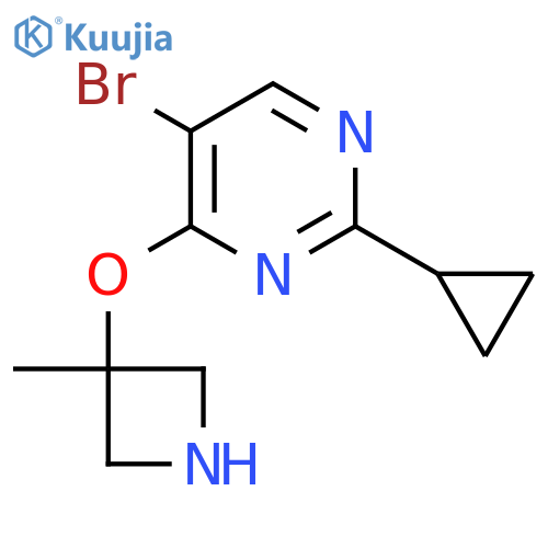 5-bromo-2-cyclopropyl-4-(3-methylazetidin-3-yl)oxypyrimidine structure
