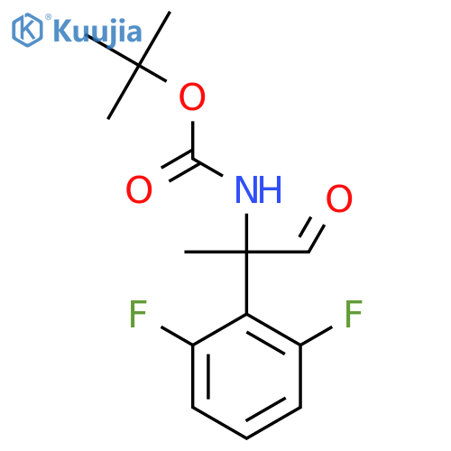 tert-butyl N-2-(2,6-difluorophenyl)-1-oxopropan-2-ylcarbamate structure