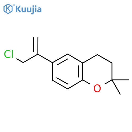 6-(3-chloroprop-1-en-2-yl)-2,2-dimethyl-3,4-dihydro-2H-1-benzopyran structure