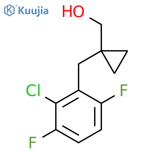 {1-(2-chloro-3,6-difluorophenyl)methylcyclopropyl}methanol structure
