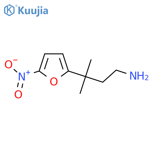 3-methyl-3-(5-nitrofuran-2-yl)butan-1-amine structure