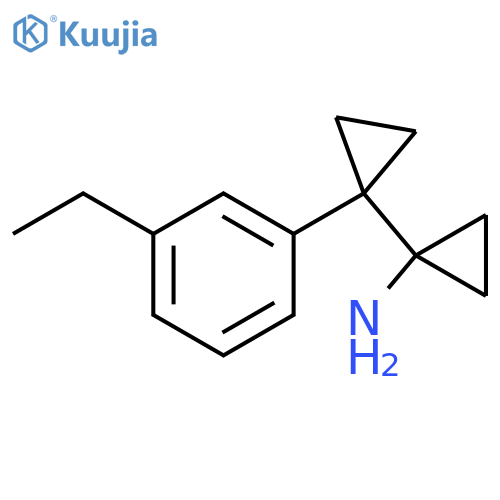 1-1-(3-ethylphenyl)cyclopropylcyclopropan-1-amine structure