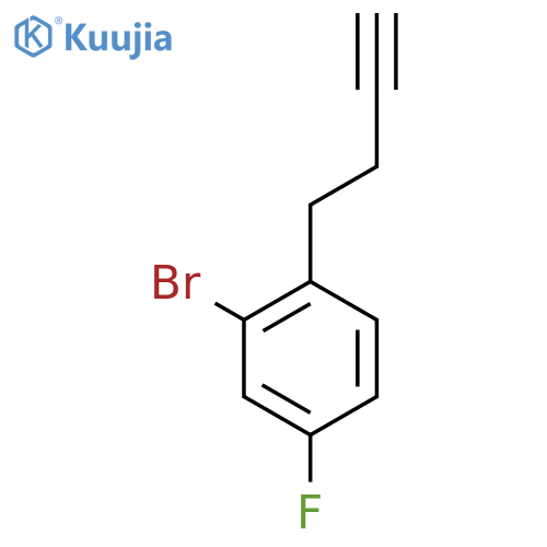2-bromo-1-(but-3-yn-1-yl)-4-fluorobenzene structure